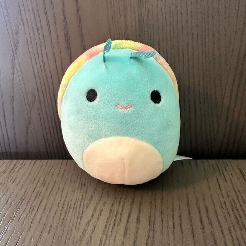 Squishmallows Kellytoy Sid the‎ Snail Tie Dye 5" Plush Toy Antennae Colorful